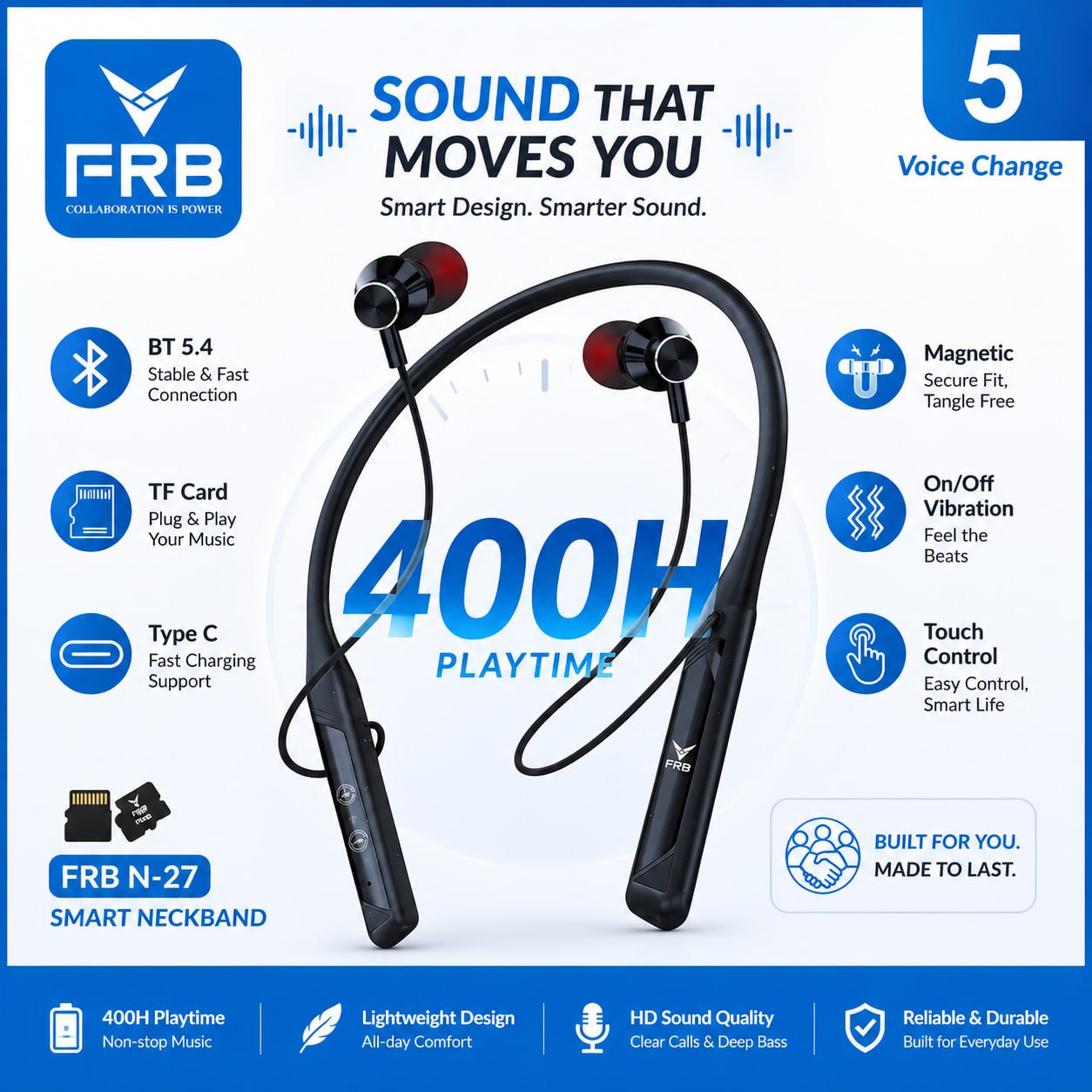🎧 FRB-N27 Wireless Neckband